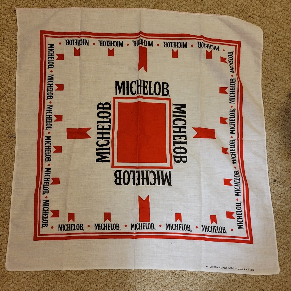 Retro Beer Bandanas ~ Michelob & Budweiser ~ GUC ~ Unisex ~ - Picture 3 of 13